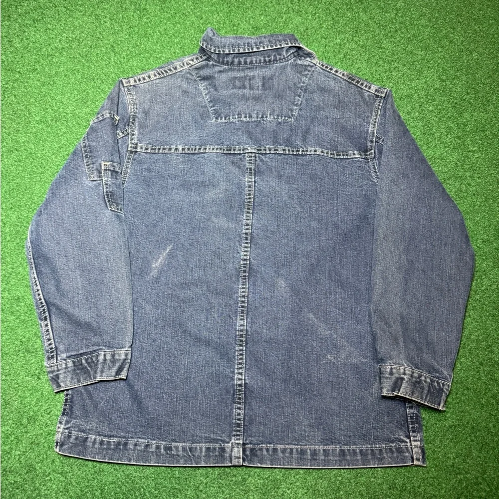Lee Pipe Vintage 90s Y2K Denim Jacket Large Button Up Hip Hop Grunge